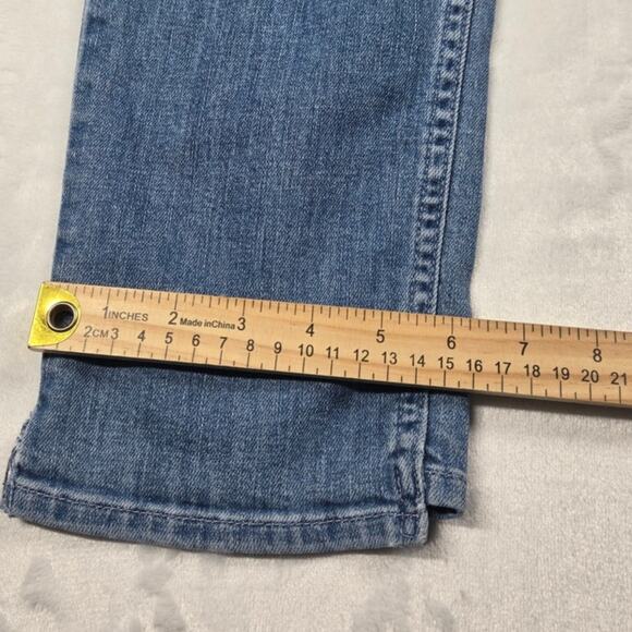 Mother The Rascal Slit Step Shake Well Wash Jeans Blue Cotton Size 25 (26x27) - Picture 8 of 12